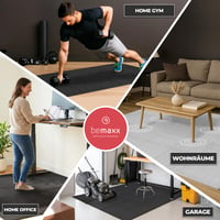 BeMaxx Súprava ochranných podložiek - Puzzle fitness podložka na cvičenie, jogu, do posilňovne, gymnastiky, pod bežecký pás, do garáže - Skladateľná podložka na cvičenie 8