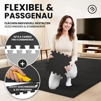 BeMaxx Súprava ochranných podložiek - Puzzle fitness podložka na cvičenie, jogu, do posilňovne, gymnastiky, pod bežecký pás, do garáže - Skladateľná podložka na cvičenie 4