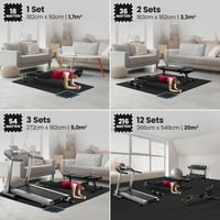 BeMaxx Súprava ochranných podložiek - Puzzle fitness podložka na cvičenie, jogu, do posilňovne, gymnastiky, pod bežecký pás, do garáže - Skladateľná podložka na cvičenie 3