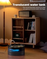 BEMOONY 3.2L Macska Ivófontána LED Világítással, 6+3 Szűrővel, Több Macskához - Cat Fountain + Filter 6 + Sponges 3 3