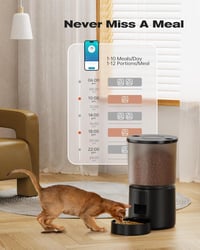 BEMOONY 5L WiFi Macskaeledető Automatikus Etető App Vezérléssel Hangfelvétellel 9