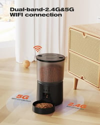 BEMOONY 5L WiFi Macskaeledető Automatikus Etető App Vezérléssel Hangfelvétellel 2
