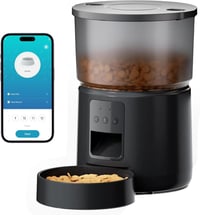 BEMOONY Automata Macska Kutya Etetőgép WiFi Applikációval - 3L Száraztáp Adagoló Hangrögzítéssel - Fekete 1