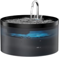 Fântână de apă pentru pisici BEMOONY 3,2 L cu pompă silențioasă și LED, filtrare profundă, rezervor de apă transparent, negru, pentru mai multe animale de companie 1