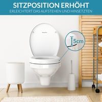 BENAVITA WC sedadlo so zvýšenou polohou 5 cm z duroplastu – toaletný nadstavec s montážou zospodu 2