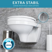 BENAVITA WC sedadlo so zvýšenou polohou 5 cm z duroplastu – toaletný nadstavec s montážou zospodu 5