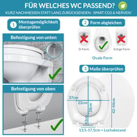 BENAVITA WC sedadlo so zvýšenou polohou 5 cm z duroplastu – toaletný nadstavec s montážou zospodu 6
