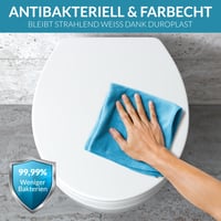 BENAVITA WC sedadlo so zvýšenou polohou 5 cm z duroplastu – toaletný nadstavec s montážou zospodu 4