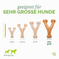 Jucărie de mestecat durabilă Benebone Wishbone pentru câini cu tendință de mestecare agresivă, aromă de pui veritabil, mărimea Giant, fabricată în SUA 4