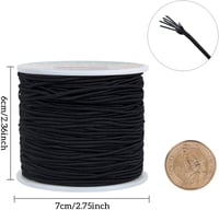 BENECREAT 1,5 mm fekete rugalmas zsinór 70 m nyújtható szál gyöngy kézműves karkötő nyaklánc 3