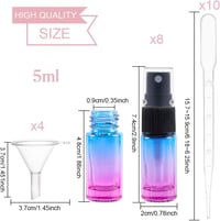 BENECREAT 10 db 5 ml Üveges Spray Palack Szórófejes Kozmetikai Parfüm Diszpenzerre - Spray Bottle, Glass 2