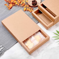 BENECREAT 10 db Kraft Papír Ékszertartó Doboz 20x15x3 cm Barna Ajándék Csomagolás 7