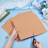 Set 10 plăci de plută BENECREAT, 300x300 mm, grosime 2 mm, suport din plută maro-nisipiu, pentru avizier, decorațiuni de perete și proiecte DIY de artizanat 3
