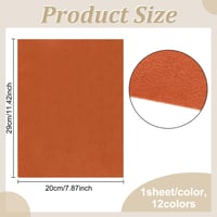 BENECREAT 12 db 29x20 cm dupla plüss bársony szövet, kézműves DIY anyag varráshoz 2