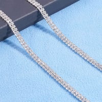 BENECREAT 2 Yard Kristály Strassz Lánc Ezüst Alappal Esküvői Díszítéshez és Kézműves Projektekhez - silver colours 2