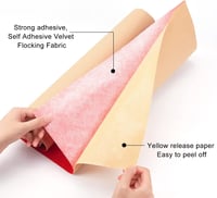 BENECREAT 200x40 cm Öntapadós Vörös Bársony Fiók Betét Ékszer Tároláshoz 3