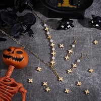 BENECREAT 20db 18 Karátos Aranyozott Fém Gyöngy Kereszt Alakú DIY Ékszerkészítéshez 8x8x3mm 5