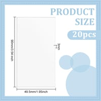 BENECREAT 20db Átlátszó Akril Lap 3mm Vastagság 90x50mm Kézműves Projektekhez 2