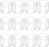 BENECREAT 21 db Átlátszó Hatszög Akril Tároló Doboz Gyöngy Tároláshoz 45x42mm 1