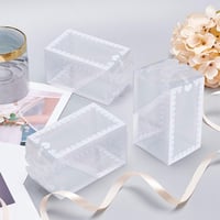 BENECREAT 24 db Átlátszó Masnis Ajándékdoboz 12x7x7 cm Esküvői Dekorációs Csomagolás 4