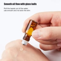 BENECREAT 30 db 3 ml Barna Üveg Roller Palack Illóolaj Adagoló Fekete Kupakkal Szett 3