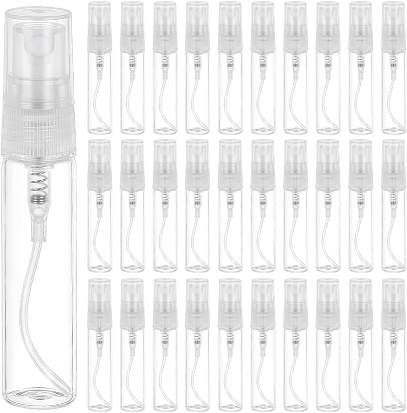 BENECREAT 30 db 5 ml üveg utazó parfüm spray palack szórófejes kozmetikai flakón - 5ml, Erase Cap