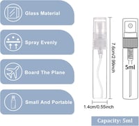 BENECREAT 30 db 5 ml üveg utazó parfüm spray palack szórófejes kozmetikai flakón - 5ml, Erase Cap 2