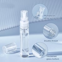 BENECREAT 30 db 5 ml üveg utazó parfüm spray palack szórófejes kozmetikai flakón - 5ml, Erase Cap 5