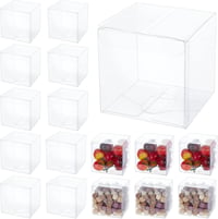BENECREAT 30 db átlátszó ajándékdoboz 7x7x7 cm ékszer tároláshoz és kiállításhoz 1