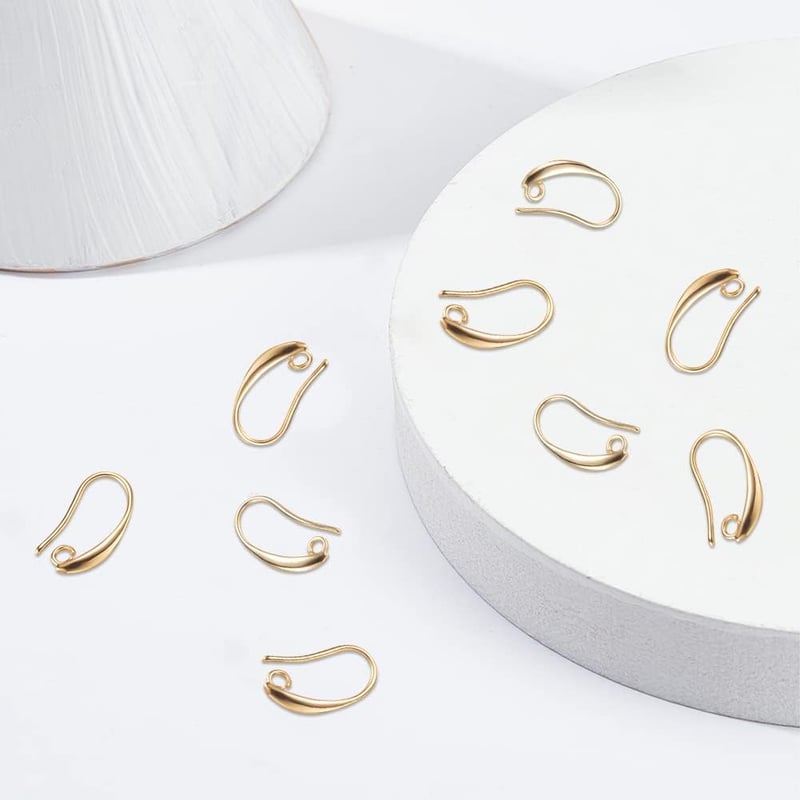 BENECREAT 30db 18K aranyozott fülbevaló alap hurokkal DIY ékszerkészítéshez