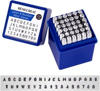BENECREAT 36 darabos 3mm betű és szám bélyegző készlet fém kézműves szerszám 1