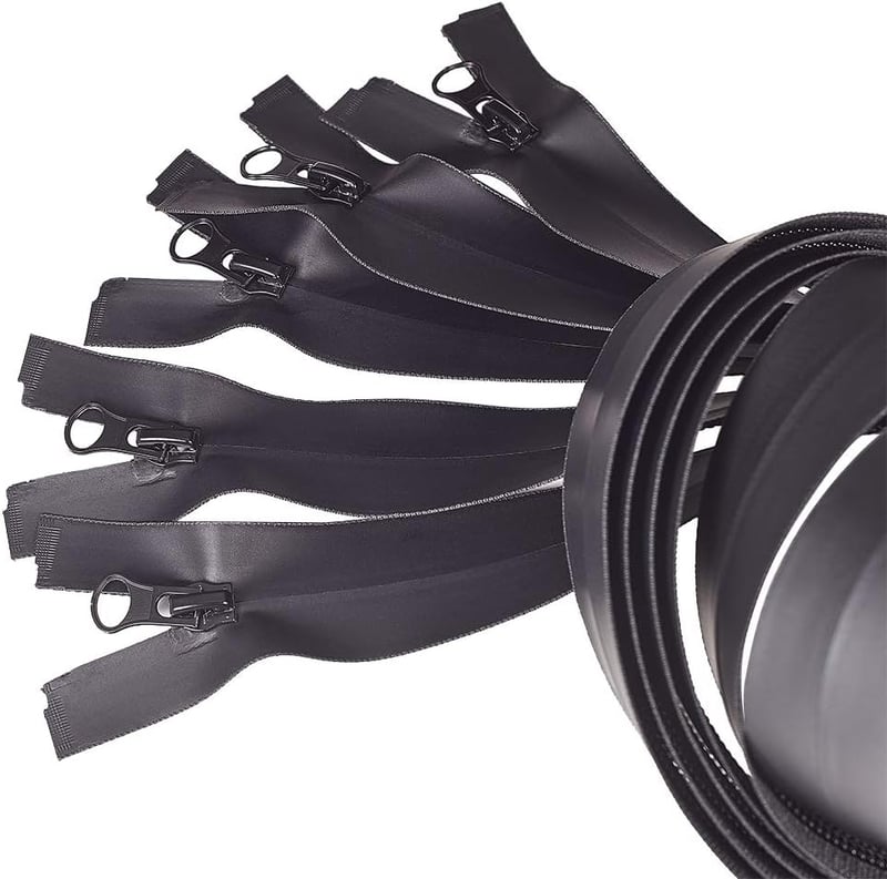 BENECREAT 5db 80cm Vízálló Nylon Cipzár Fekete Kabáthoz Kabáthoz Hátizsákhoz - 80cm, black