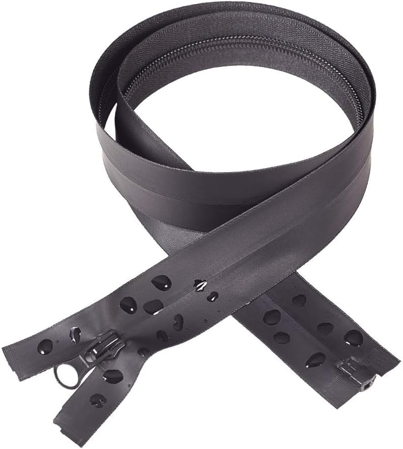 BENECREAT 5db 80cm Vízálló Nylon Cipzár Fekete Kabáthoz Kabáthoz Hátizsákhoz - 80cm, black