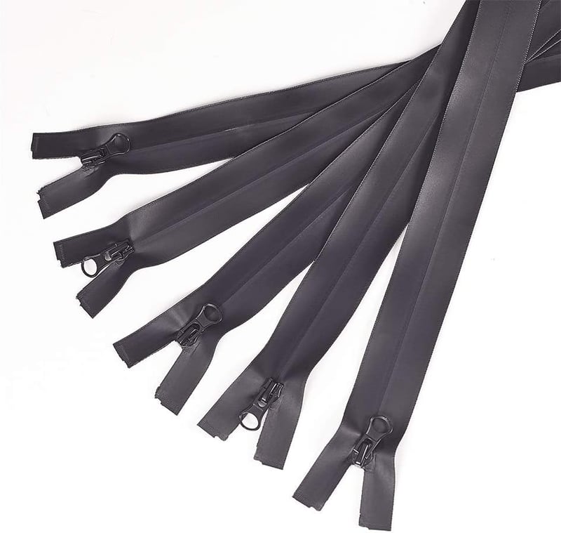 BENECREAT 5db 80cm Vízálló Nylon Cipzár Fekete Kabáthoz Kabáthoz Hátizsákhoz - 80cm, black