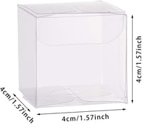 BENECREAT 60 db átlátszó kocka ajándékdoboz 4x4x4 cm esküvői bonbonhoz 2