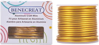Sârmă pentru artizanat din aluminiu Benecreat, 9 Gauge / 3 mm, 17 m - auriu deschis 2