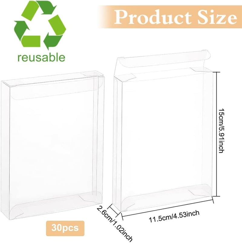 BENECREAT Átlátszó Ajándékdoboz 23x14cm Esküvői Bonbondoboz 30db - 30 stück (1er Pack), 15 x 11.5 x 2.5 cm