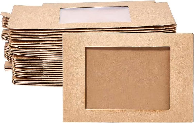 Benecreat Barna Kraft Ajándékdoboz Ablakos 12,5x8,5x1,5cm 30db