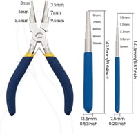 BENECREAT Dróthurok készítő eszköz szett - 2 mandrel + 6 az 1-ben csipesz ékszerkészítéshez - 3 Mm to 9.5 Mm 2