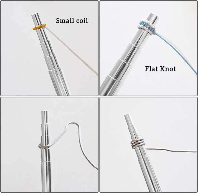 BENECREAT Dróthurok készítő eszköz szett - 2 mandrel + 6 az 1-ben csipesz ékszerkészítéshez - 3 Mm to 9.5 Mm