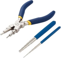 BENECREAT Dróthurok készítő eszköz szett - 2 mandrel + 6 az 1-ben csipesz ékszerkészítéshez - 3 Mm to 9.5 Mm 1
