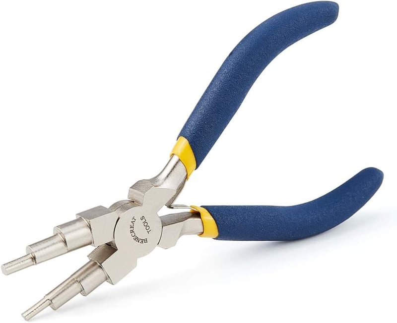 BENECREAT Dróthurok készítő eszköz szett - 2 mandrel + 6 az 1-ben csipesz ékszerkészítéshez - 3 Mm to 9.5 Mm
