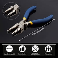 BENECREAT Dróthurok készítő eszköz szett - 2 mandrel + 6 az 1-ben csipesz ékszerkészítéshez - 3 Mm to 9.5 Mm 3