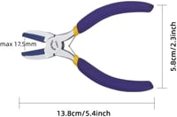 BENECREAT Dupla Nylon Fogú Lapos Orrú Fogó Ékszerkészítéshez Drótformázáshoz - Lila, Double Nylon Jaw Pliers (Blue Nylon) 3