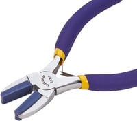 BENECREAT Dupla Nylon Fogú Lapos Orrú Fogó Ékszerkészítéshez Drótformázáshoz - Lila, Double Nylon Jaw Pliers (Blue Nylon) 1