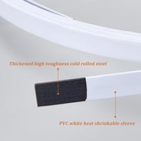 BENECREAT Fehér Rugóacél Merevítő 6m - 10x1,2mm Műanyag Bevonatú Pálca Ruhavarráshoz, Esküvői Ruhákhoz, Krinolin Merevítéshez 4