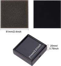 BENECREAT fekete ékszertartó doboz 6x6x2cm átlátszó fedéllel 10db szett 2