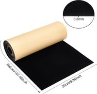 BENECREAT Fekete Öntapadós Bársony Szövet 4m x 25cm - Ékszerdoboz Bélés, Kézműves Alapanyag, Bútorkárpit Fólia (0,8mm vastag) 2
