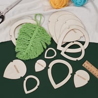 BENECREAT Makramé Levél Sablon Készlet - 12 db Fa Kivágó Sablon Makramé Levél és Toll Falidíszekhez, DIY Kézműves Alkotásokhoz 5