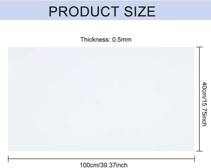 BENECREAT Matt Fehér PVC Fotó Háttér 100x40 cm - Termékfotózáshoz, Stúdiófelvételekhez, Videókészítéshez